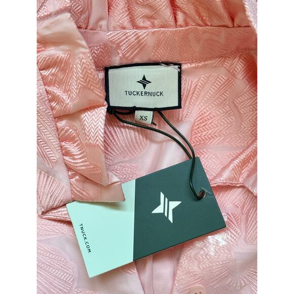 NWT Tuckernuck Bellini Fil Coupe Palmerston Pastel Pink Mini Jacquard Dress XS - Picture 7 of 9